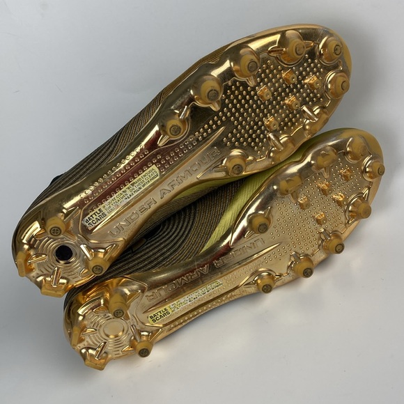 Under Armour Men's Spotlight MC Gold Football Cleats, Size 12 - Picture 11 of 16